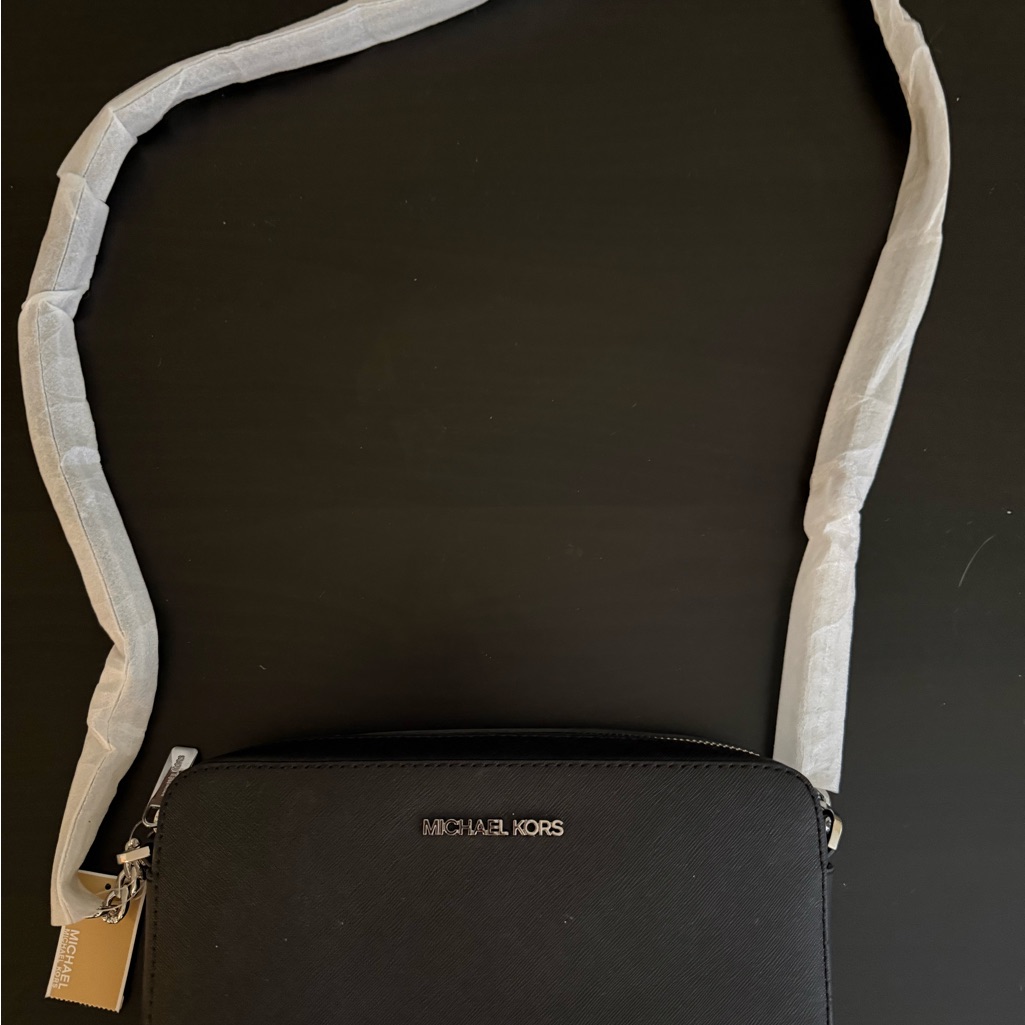 Michael Kors Classic Black & Silver Crossbody Bag Nwt